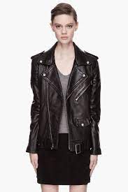 Blk Dnm Black Leather Quilted Boyfriend Biker Jacket Womens Biker Jacket Leather Jackets Women Blk Dnm Leather Jacket