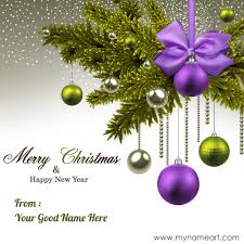 See more ideas about days to christmas, cards, writing. Write Name On Merry Christmas And Happy New Year Card 2020