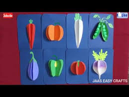 diy 3d vegetables with paper