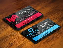 Lyft Uber Referral Business Code Card Design Made By Laura Ruesch Of Ruesch Design Check Out Our Etsy Store At H Referral Cards Business Card Size Referrals