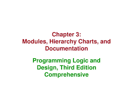 Ppt Chapter 3 Modules Hierarchy Charts And