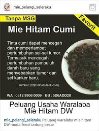 Peluang Usaha Mie Hitam Dijamin Untung Besar Roi 4 6bulan Warna Alami Pelangi