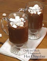 Rich Dark Hot Chocolate Recipe Homemade Chocolate Pudding Chocolate Pudding Recipes Desserts
