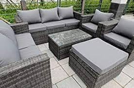 Maybe you would like to learn more about one of these? Yakoe 8 Seater Conservatory Rattan Garden Furniture Sofa Table Stool Chairs Set Grey Rattan Amazon Co Uk Garden O Rattan Garden Furniture Garden Furniture