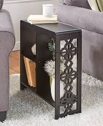 Slim Side Table With Cutout Accents In 2020 Slim Side Table Small End Tables End Tables