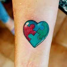 Autism heart puzzle piece tattoo. Tatto Wallpapers Puzzle Piece Heart Tattoo Designs