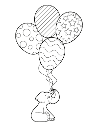 Animated flying hot air balloon coloring page. Free Printable Elephant With Balloons Coloring Page Download It At Https Museprintables Bunny Coloring Pages Geometric Coloring Pages Monster Coloring Pages
