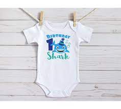Baby Shark 1st Birthday Onesie Free Shipping Available