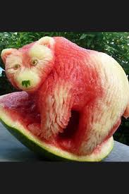 See What He Made With Water Melon Photo Art Graphics Video Nigeria Amazing Food Art Watermelon Art Food Sculpture
