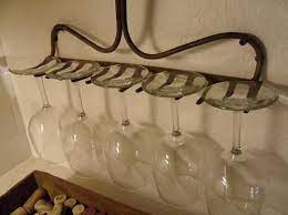 Repurposed Rake Wine Glass Rack Make Wine Glass Holder Wine Glass Rack Glass Holders