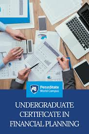 Undergraduate Certificate In Financial Planning Personal Financial Planning Financial Planning Undergraduate