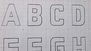 2D Drawing Capital Letter A To Z / How To Draw Alphabet Lettering A Z Easy  Simple For Beginners - Youtube