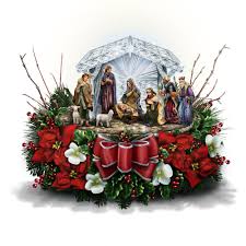 Now fall's passing beauty is forever captured in the thomas kinkade autumn's golden glow table centerpiece, an always in bloom™ faux floral arrangement from the bradford exchange. The Thomas Kinkade Crystal Nativity Floral Piece Hammacher Schlemmer