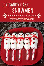 Candy Cane Snowman Tutorial Christmas Snacks Easy Diy Christmas Treats Christmas Party Food