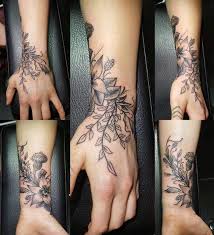 They are called wristband tattoos, armlet tattoos, bracelet they are typically placed around the wrist or on the upper bicep. Dane Eye Of The Lotus Edmonton Ab Ig Daneritchietattoos Wrap Tattoo Wrap Around Wrist Tattoos Flower Wrist Tattoos