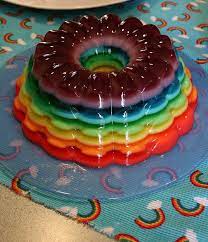 4 5 09 Rainbow Jello Desserts Jello Cake Dessert Recipes