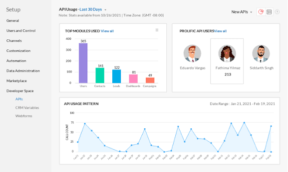 zoho social api