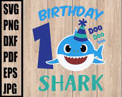 Excited To Share The Latest Addition To My Etsy Shop Shark 1st Birthday Svg Boy Birthday S Shark Themed Birthday Party 1st Boy Birthday Shark Theme Birthday