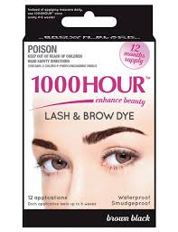 Probably black but i don't know. 1000hr Lash Brow Dye Kit Brown Black Hair Colour