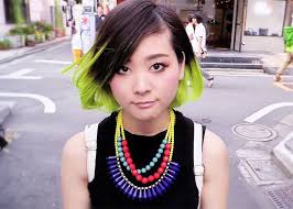 Lime Green Ends With Dark Hair Neon Green Hair Green Hair Neon Hair