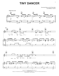 It is the lead single from the album piano man from 1973 and has since been included on many of his other albums. Tiny Dancer Vocal Pro Piano Guitar Print Sheet Music Now