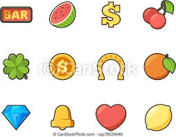 However, modern video slots will rarely use these symbols anymore as they will want to match their symbols with the game theme. Slot Machine Icon Casino Symbols Cherry Bananas Coins Heart Diamond Colored Gambling Flat Vector Collection Diamond And Canstock