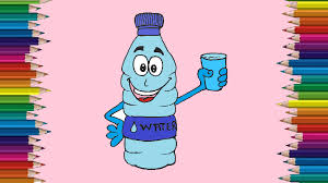 The measurements of this water bottle is 203x55x55mm. How To Draw A Water Bottle Cute And Easy Water Bottle Cartoon Drawing And Coloring