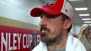 "Both teams are so good at parking games and just worrying about the next  one. And that's what we will do.", Brad Marchand chats with Gene Principe  after the Panthers took the series lead in the ...