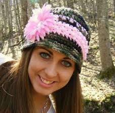 Bucket Hat Crochet Hat Pattern Camo and Pink 12mo Adult Lg Multiple Stitch  DIY Flower App Krissy's Over the Mountain Crochet