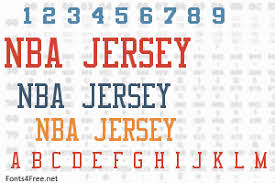 The font is free for both personel and commercial usages. Nba Jersey Font Download Fonts4free