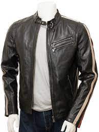 Men S Black Leather Biker Jacket Combrew Biker Jacket For Men Black Leather Biker Jacket Leather Jacket Cafe Racer Jacket