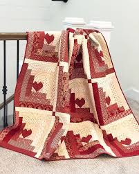 Our Hearts At Home Quilt Kits Are Now Available On The Website We Re So Excited About This One It S So Log Cabin Quilt Pattern Quilt Kits Heart Quilt Pattern