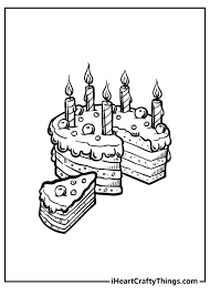 This is a coloring picture of a cupcake with a chocolate bar and a strawberry. Cake Coloring Pages Updated 2021