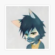 Sad Male Teen Wolf Furry Fursona Portrait