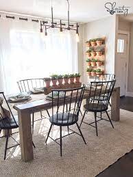 Diy Modern Farmhouse Table As Seen On Hgtv Open Concept Shanty 2 Chic Modern Farmhouse Dining Room Farmhouse Dining Room Table Modern Farmhouse Dining