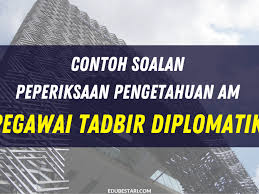 We did not find results for: Contoh Soalan Pengetahuan Am Pegawai Tadbir Diplomatik Ptd Edu Bestari