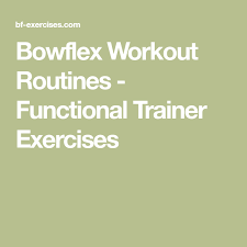 bowflex workout routines functional trainer exercises