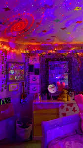 Another Bedroom Tour Lol Ok I M Done Bedroomcheck Aesthetic Aestheticasf Lights Vines Amazon Blowthisup Makemefamous Neon Room Dreamy Room Room Decor