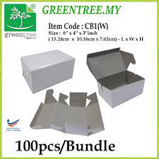 Dengan membuat tempahan di kilang,anda perlu membayar 3 kali ganda lebih mahal daripada harga kos pembuatan sendiri. Kotak Kek Cake Box White 100pcs Shopee Malaysia