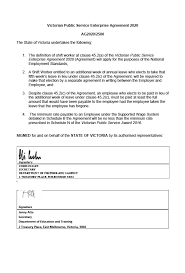 Https Www Vic Gov Au Sites Default Files 2020 10 Victorian Public Service Enterprise Agreement 2020 Pdf
