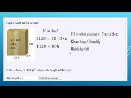 S = 2 (lw + lh + wh) d = √ (l 2 + w 2 + h 2) 2. Find Height Of A Prism Box Given Volume Youtube