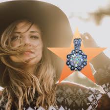 Concho Rhinestone Pendant Necklace Jewelry Western Wear for Women Gift for  Her