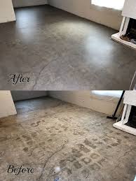 Honed And Sealed Concrete Floor Before And After The Floor Was Sealed With Creto Dps And Top Coated Flooring Finished Concrete Floors Concrete Floors Bedroom