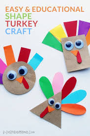Practice Fine Motor Skills And Basic Shapes With This Adorable Paper Turkey Craft For Turkey Crafts Preschool Preschool Crafts Thanksgiving Crafts For Toddlers