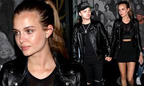 Josephine Skriver and Alexander DeLeon match in leather