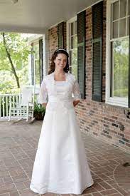 Modest Wedding Dress Lace Jacket And No Train Modest Bridal Dresses Modest Wedding Dresses Modest Bridal Gowns