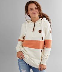 All styles and colours available in the piping crewneck sweatshirt. Wanakome Delia Hooded Quarter Zip Sweatshirt Women S Sweatshirts In Oatmeal Buckle