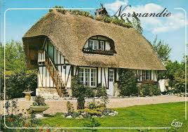Chaumiere Normande France Carte Postale Kitsch Collection Personnelle Nikedenice Maison Normande Chaumiere Colombage