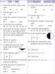 Circle the letter of the correct answer. Mental Math Grade 1 Day 41 Math Pages Mental Math Math Addition Worksheets