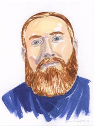 The Pretentious Cleveland Portrait Artists drawing Benjamin Domzalski at  Forest City Brewery 12-22-23 — The Pretentious Cleveland Portrait Artists.